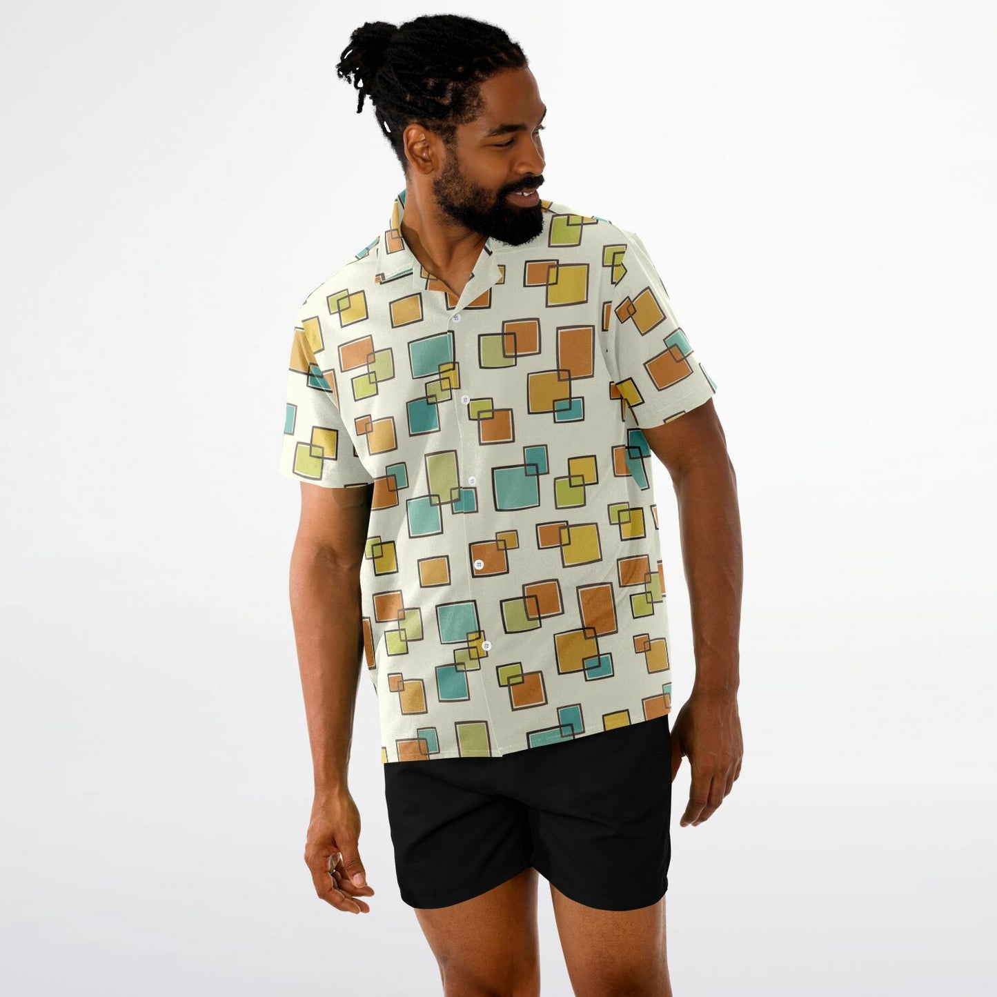 'Real Gone Square' Short Sleeve Button-Down Shirt