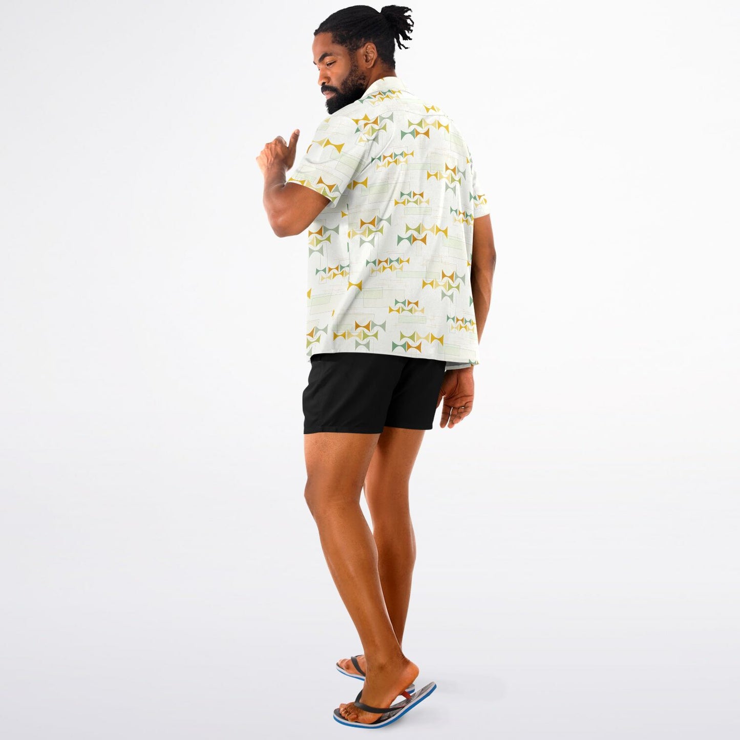 "Bow Tie Maneuvers #5" Short Sleeve Button-Down Shirt