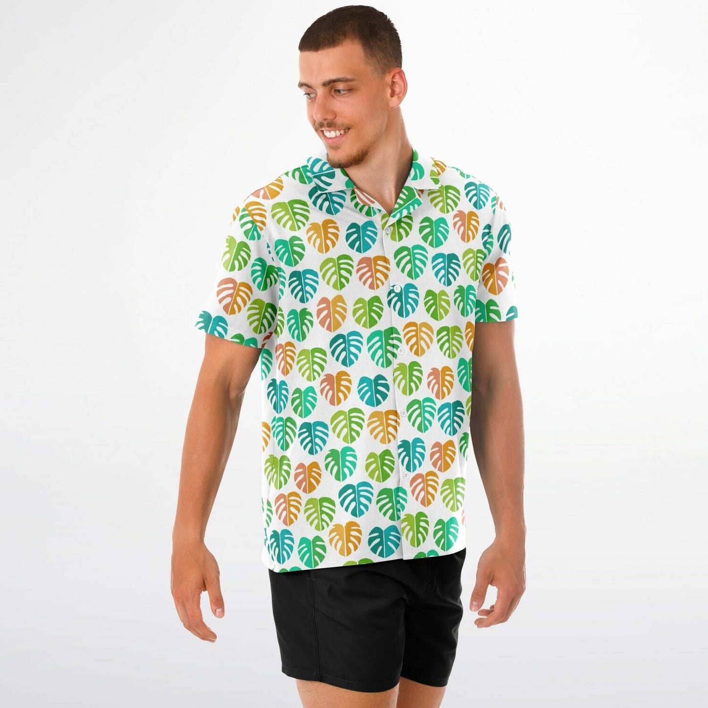 'Delicious Monsters' Short Sleeve Button-Down Shirt