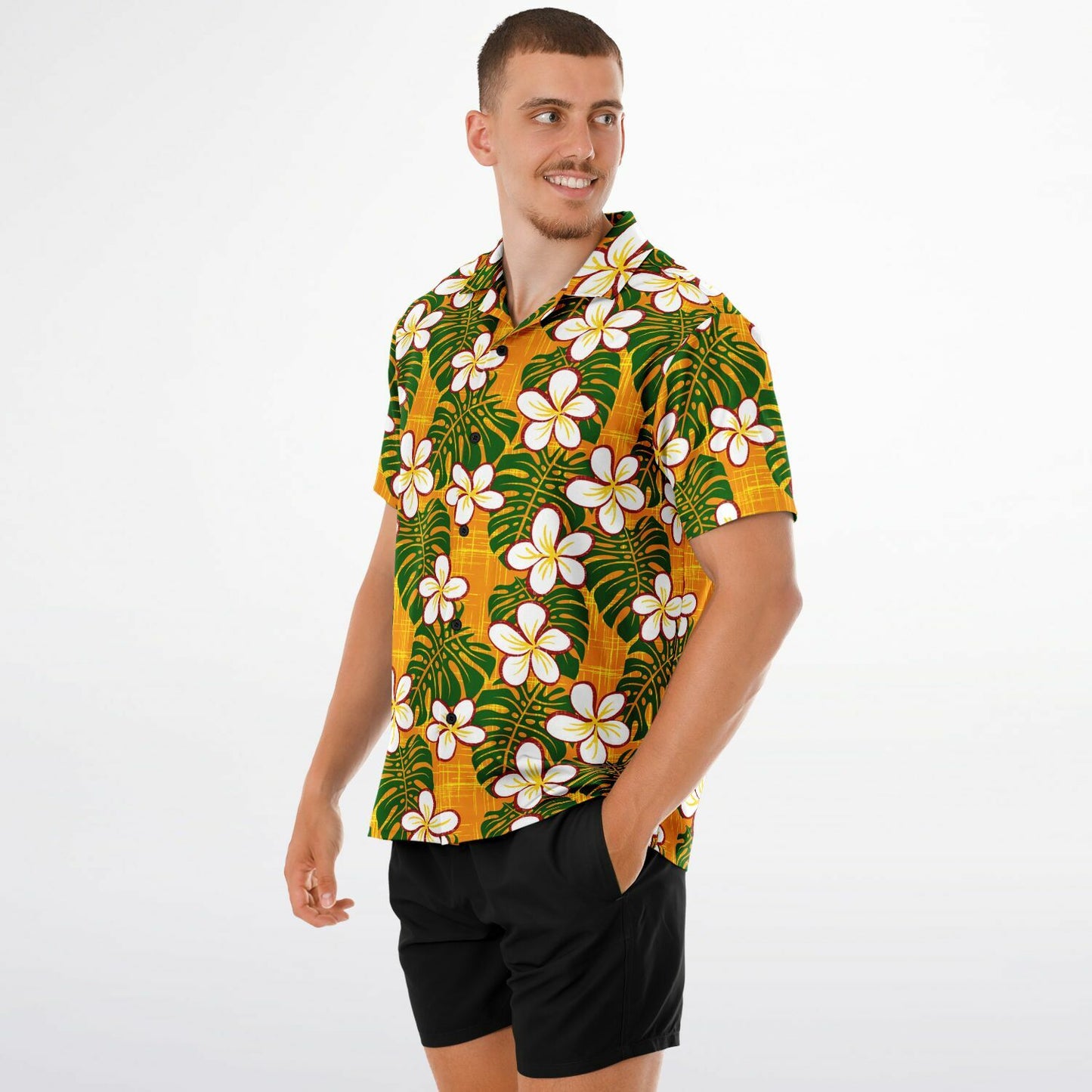 Autumn Aloha Short Sleeve Button-Down Shirt