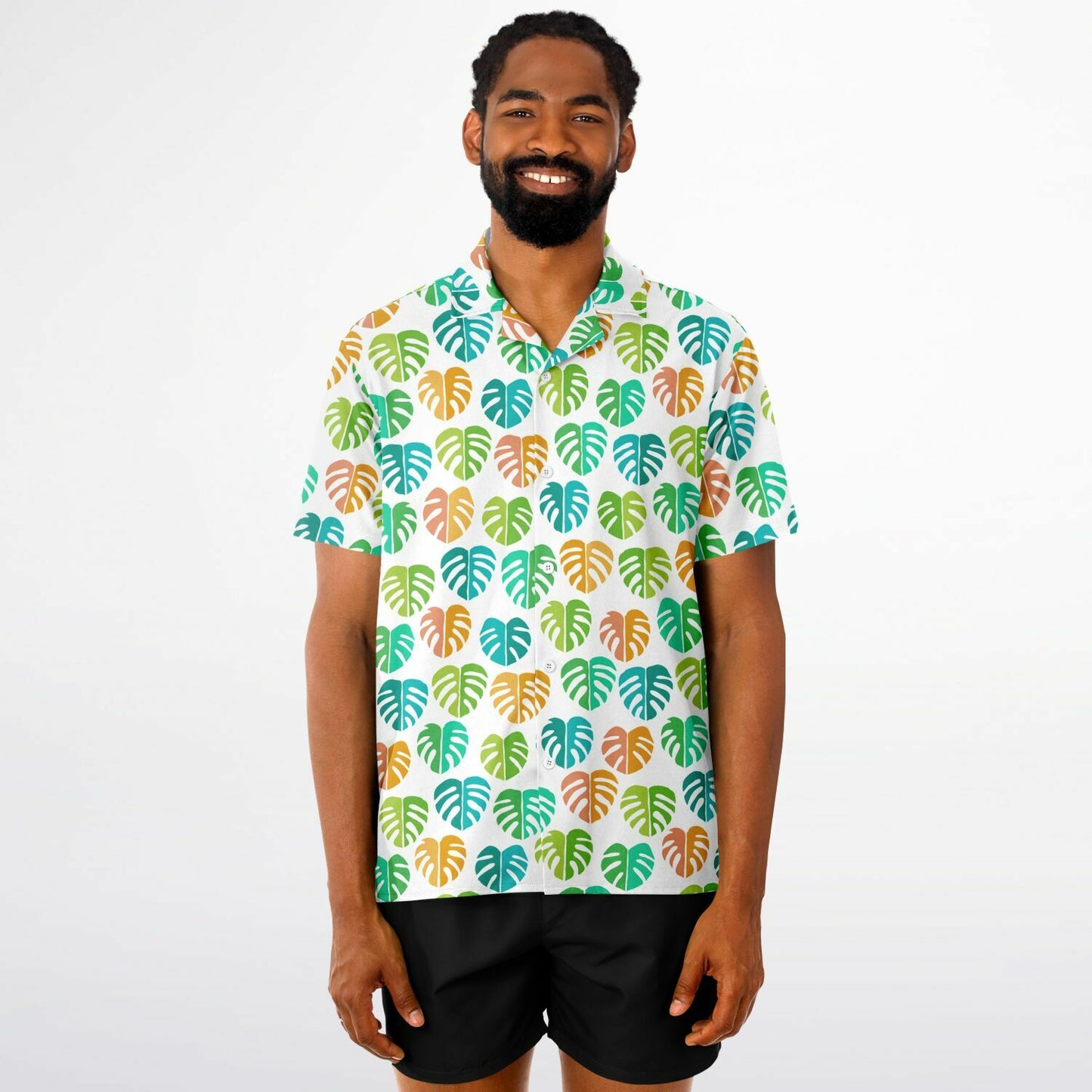 'Delicious Monsters' Short Sleeve Button-Down Shirt