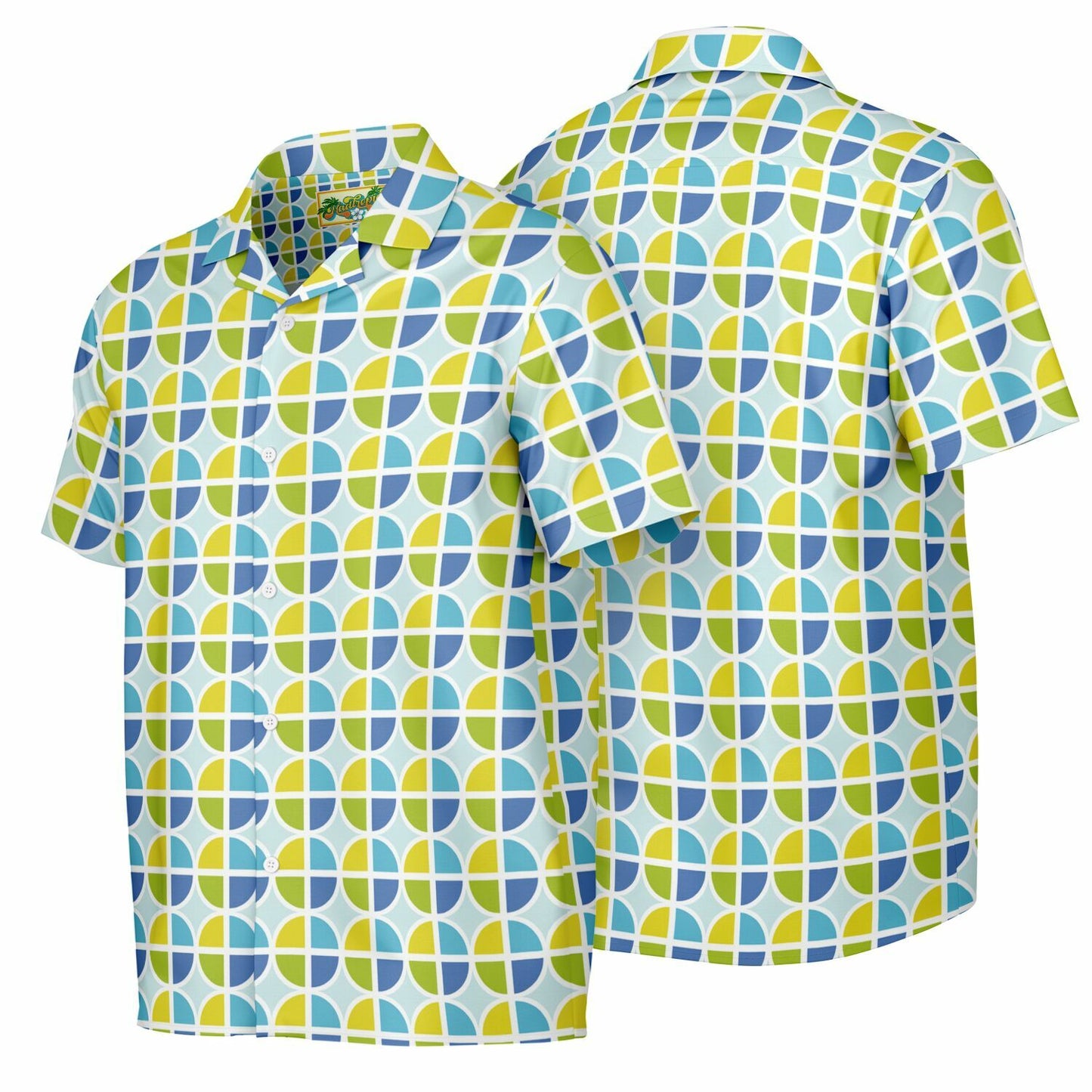"A View From Up The Coast" Short Sleeve Button-Down Shirt