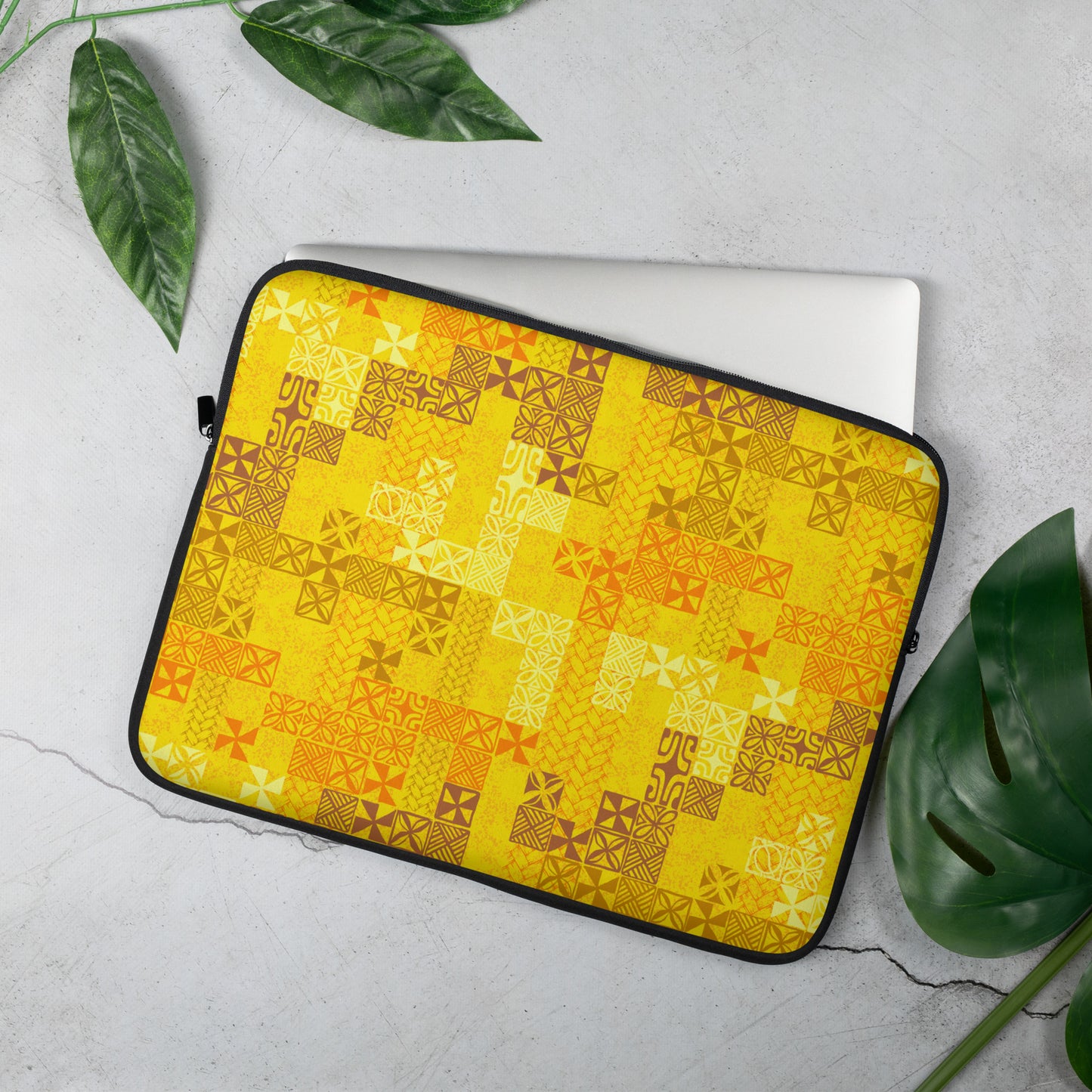 Tapa Tuesday Yellow Laptop Sleeve