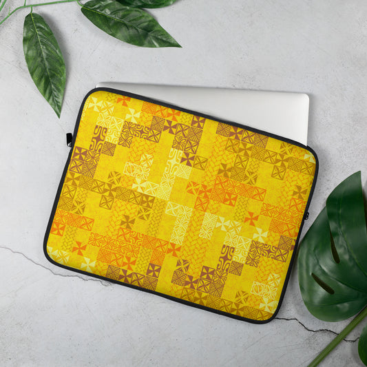 Tapa Tuesday Yellow Laptop Sleeve