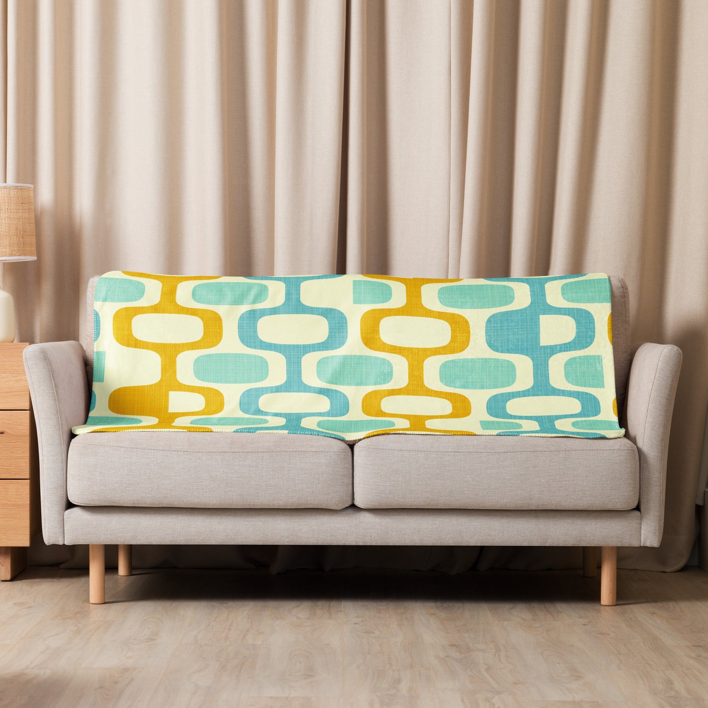 Marigold Lagoon Sherpa blanket