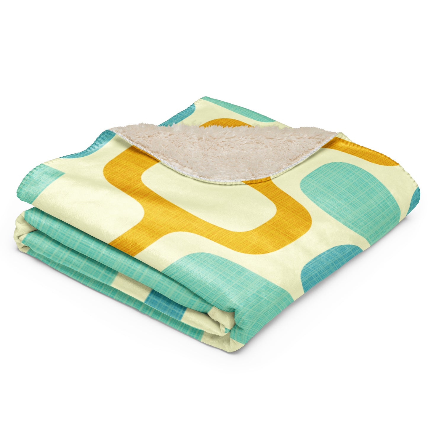 Marigold Lagoon Sherpa blanket
