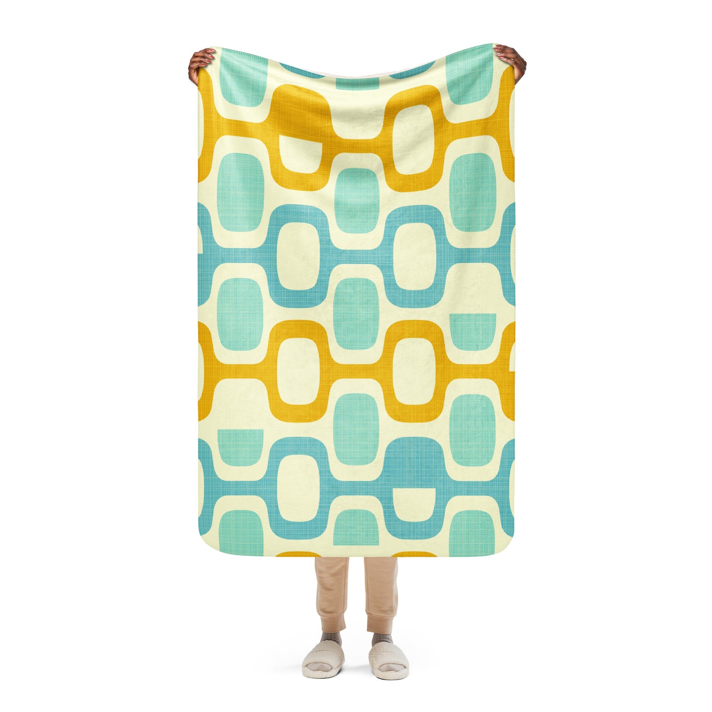 Marigold Lagoon Sherpa blanket