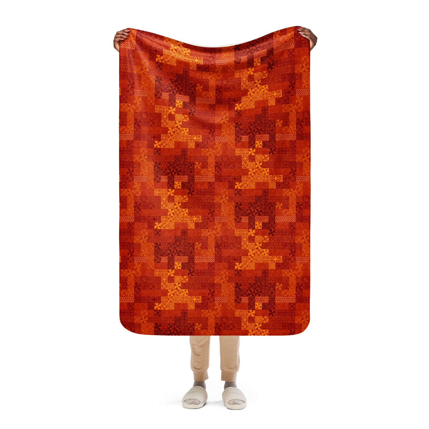 Tapa Tuesday Red Sherpa blanket