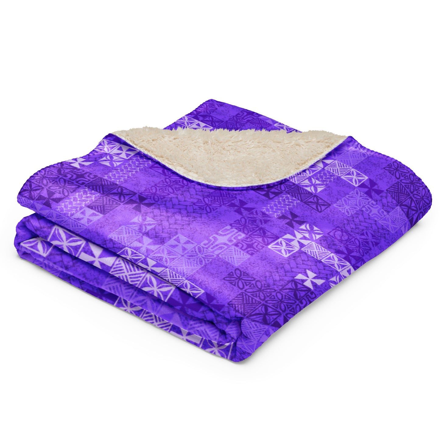 Tapa Tuesday Purple Sherpa blanket