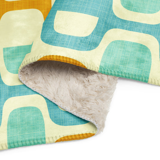 Marigold Lagoon Sherpa blanket