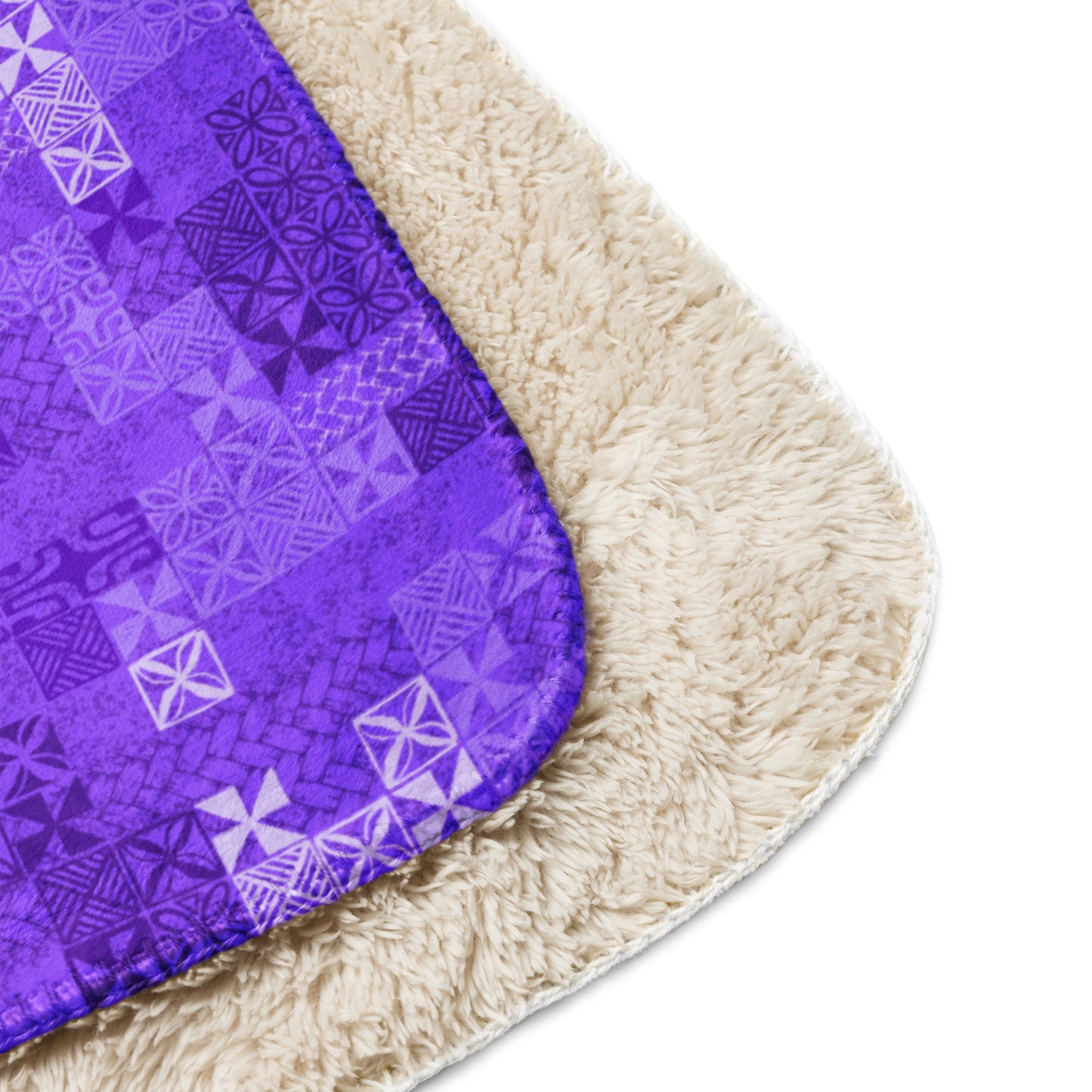 Tapa Tuesday Purple Sherpa blanket