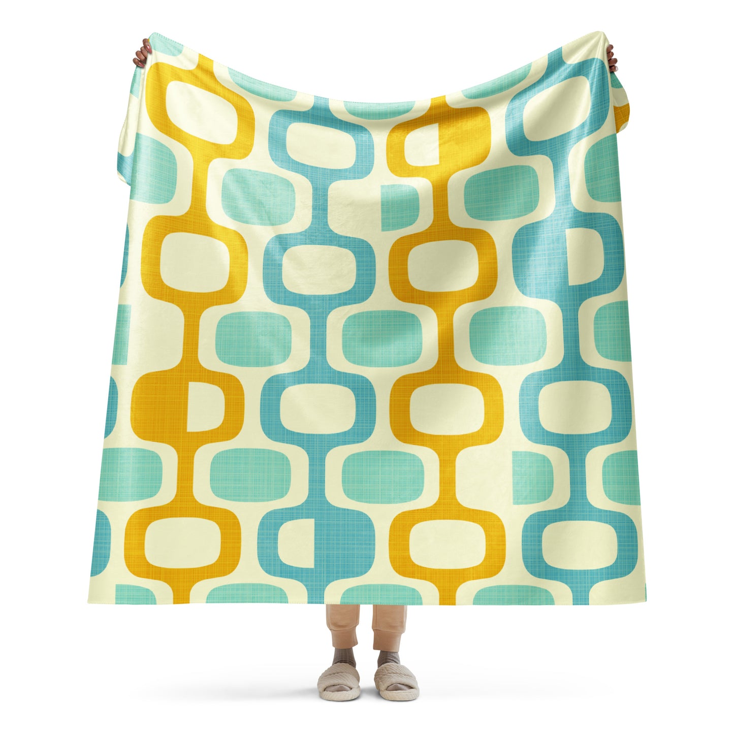 Marigold Lagoon Sherpa blanket