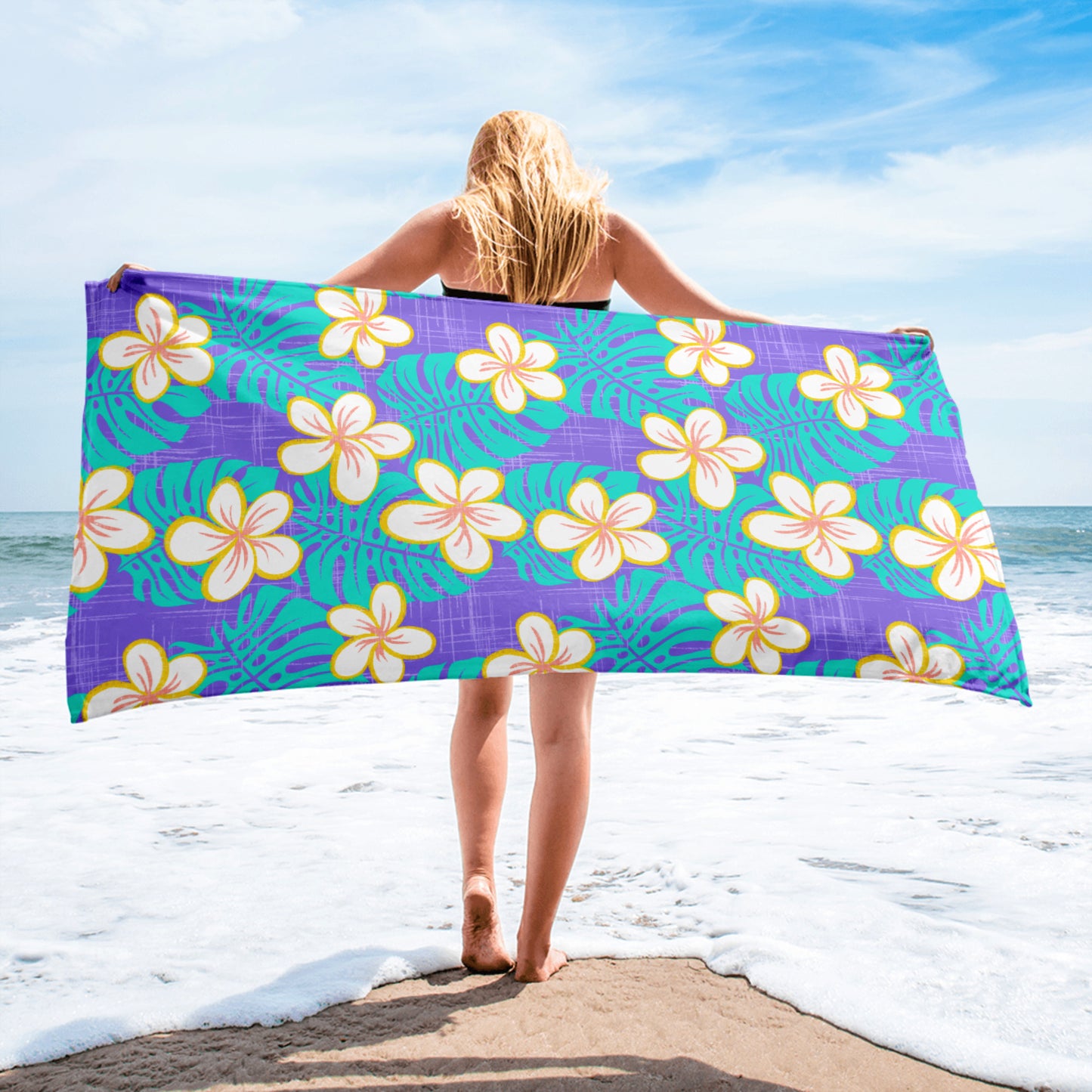 Ube Blue Garden Towel