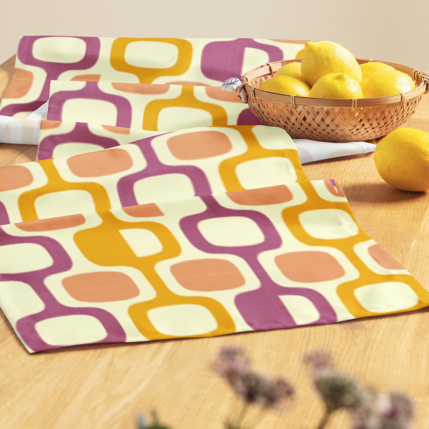 Peach Berry Marigold Table runner
