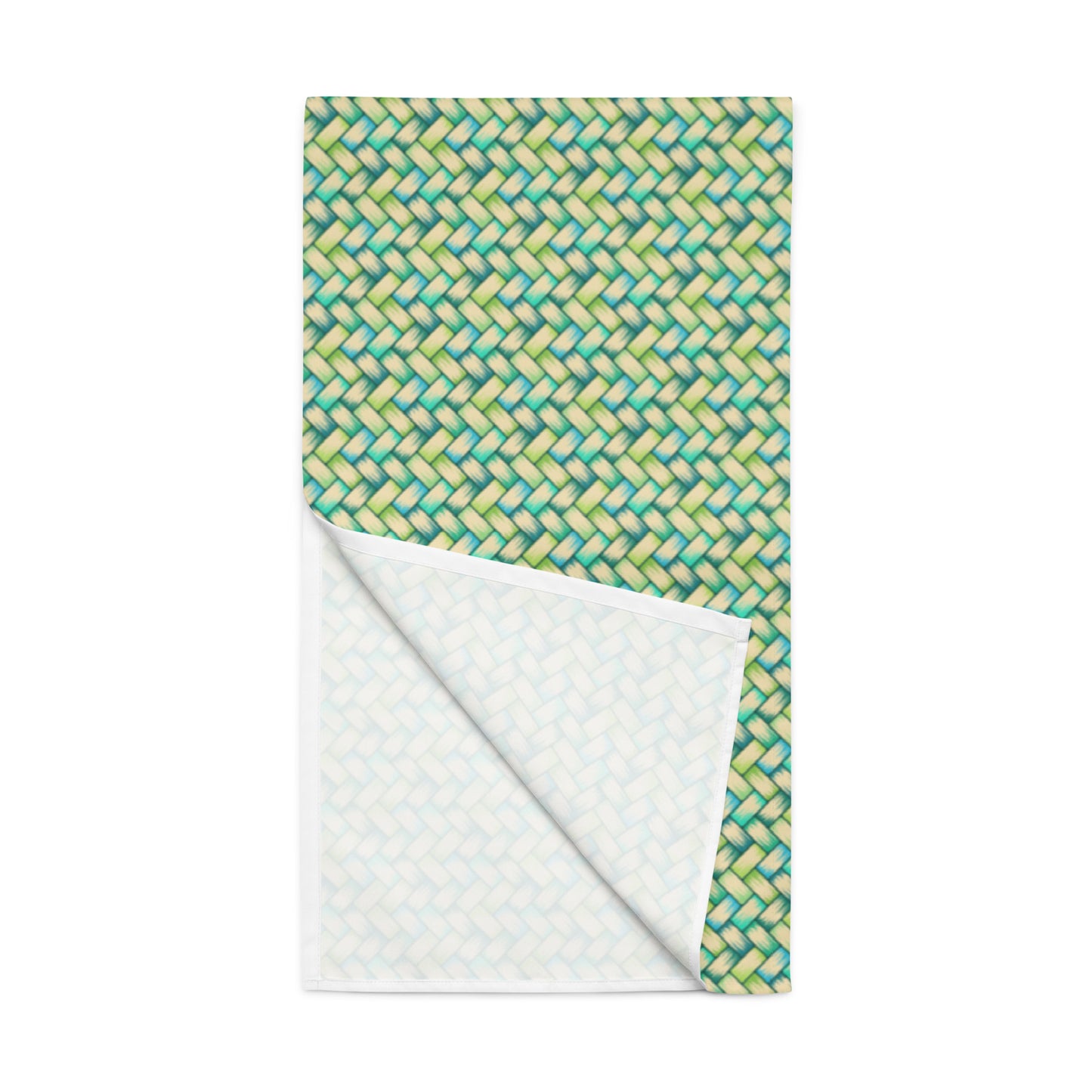 Green Palm Weave Table runner