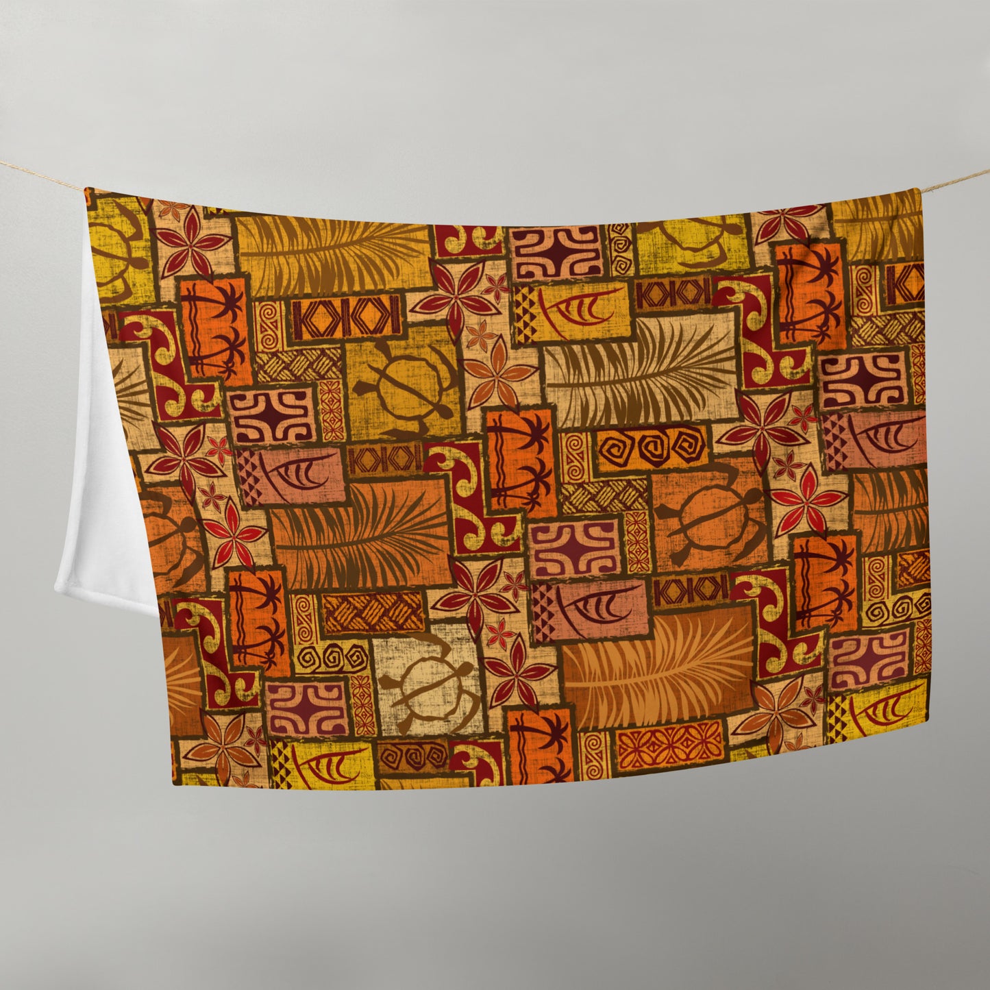 Moku Malihini Pele Sunset Throw Blanket