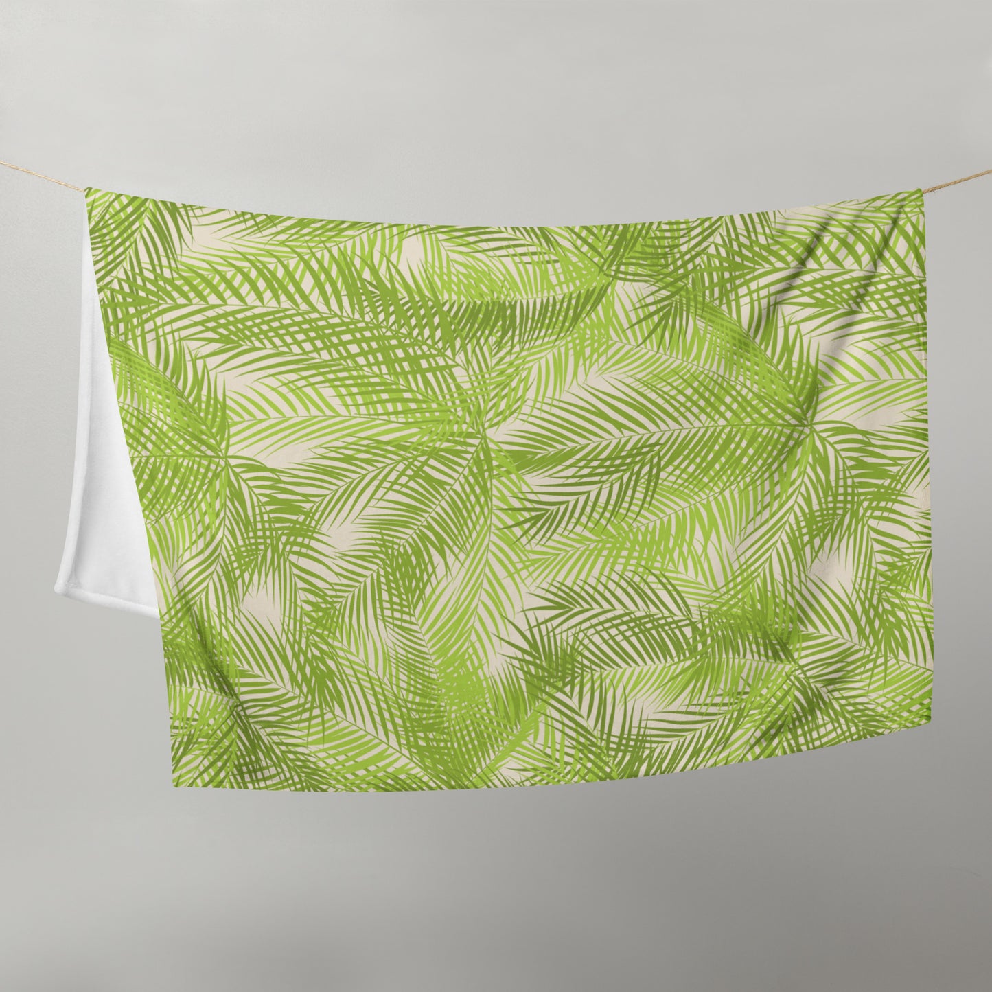Frond Memories Lime Throw Blanket