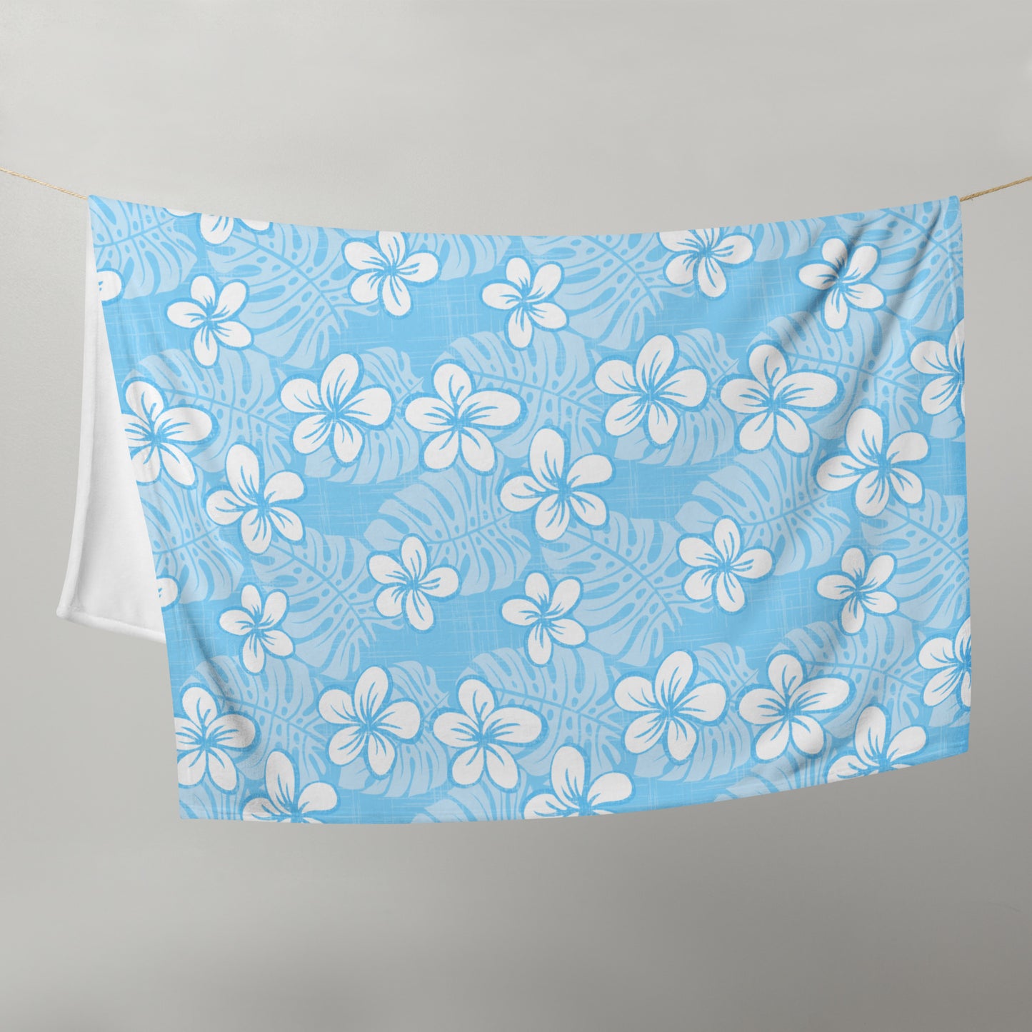 Pale Blue Garden Throw Blanket