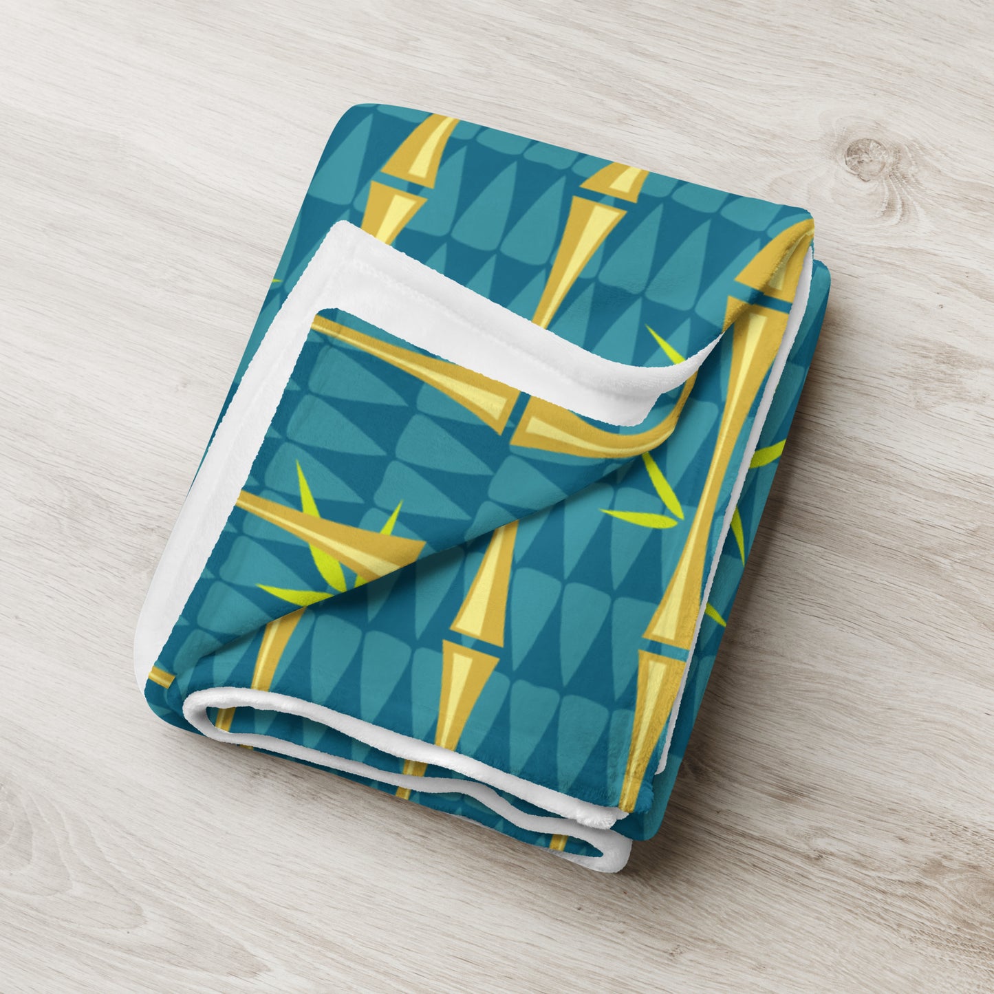 Bamboo Moderne Ocean Fade Throw Blanket