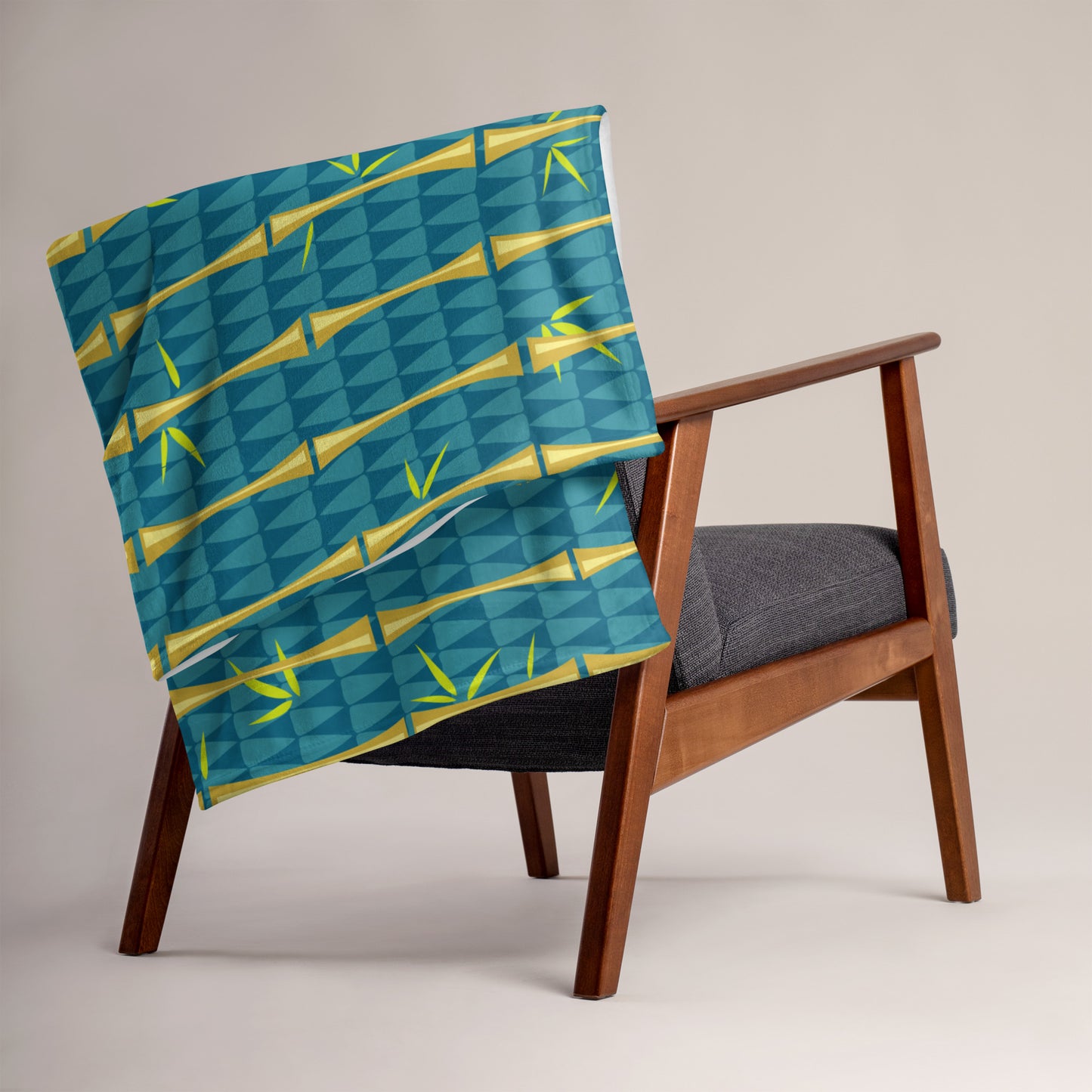 Bamboo Moderne Ocean Fade Throw Blanket