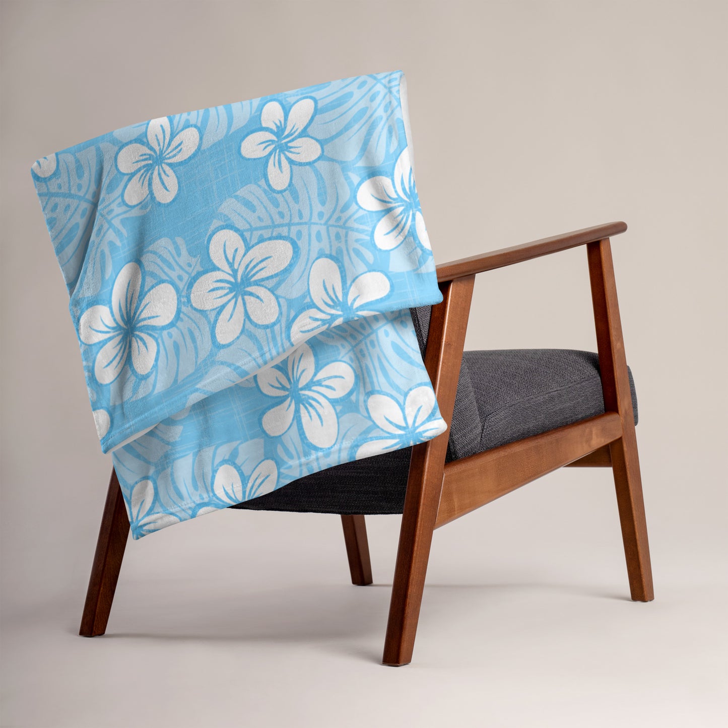 Pale Blue Garden Throw Blanket
