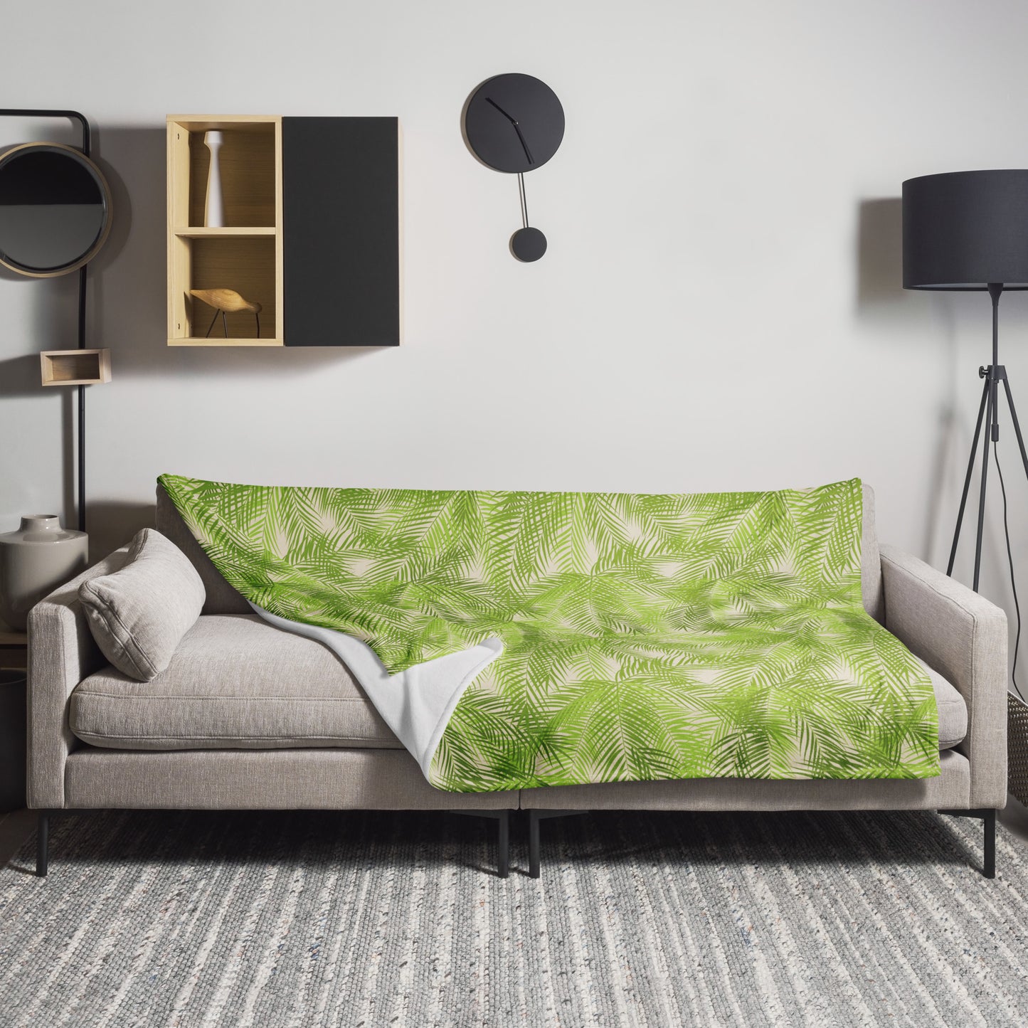 Frond Memories Lime Throw Blanket