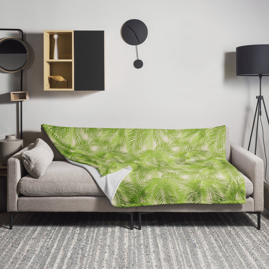 Frond Memories Lime Throw Blanket