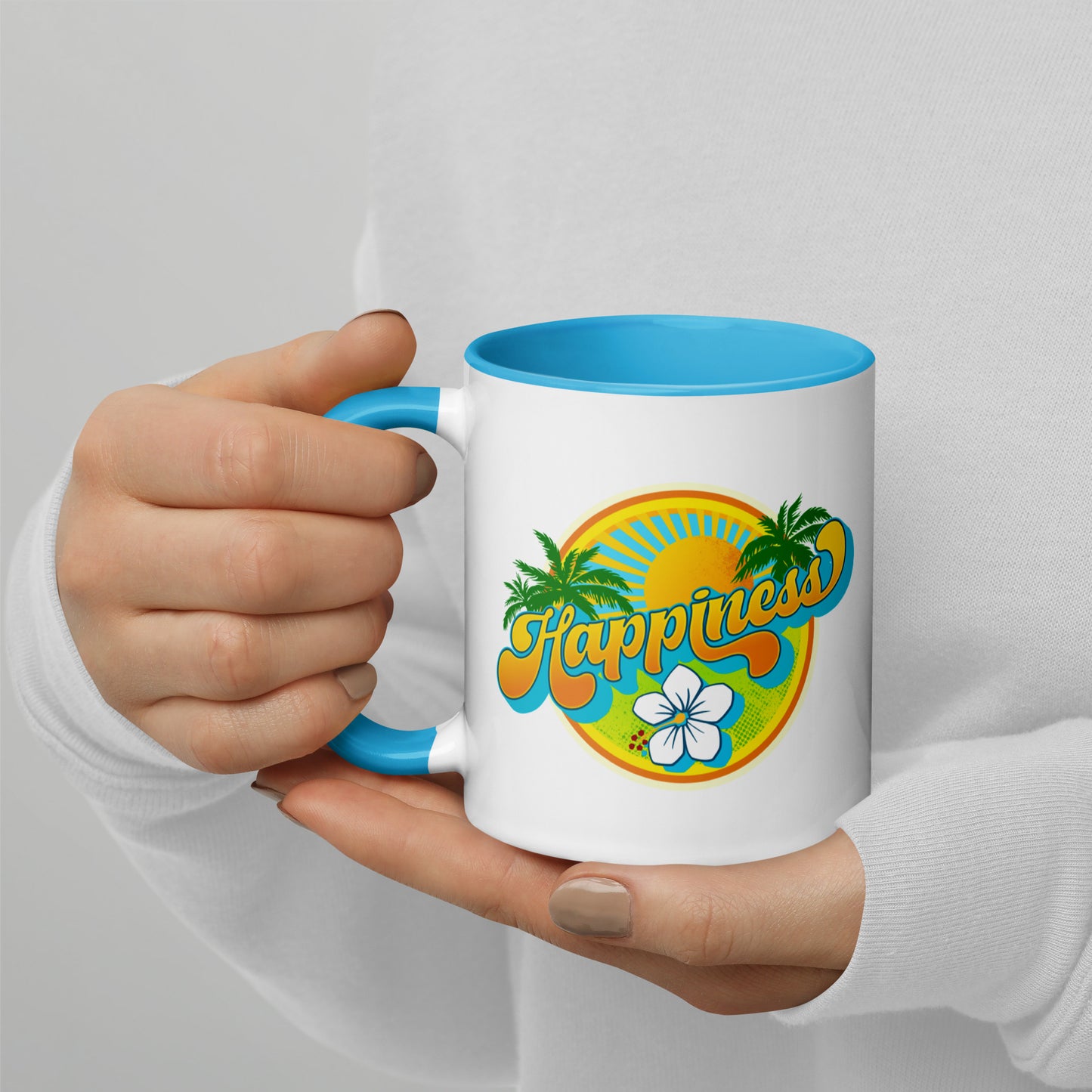 Happiness! Mug with Color Inside