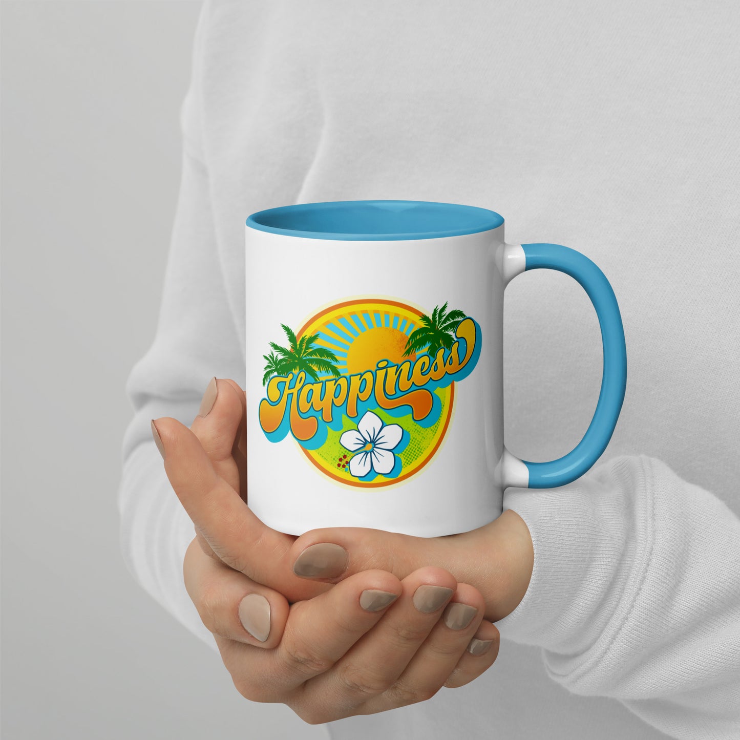 Happiness! Mug with Color Inside