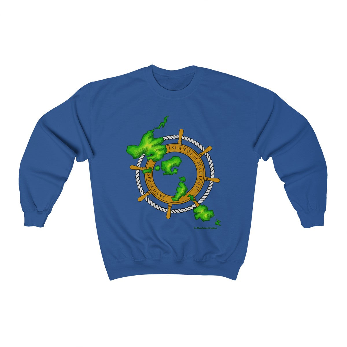 Island Wheel Unisex Heavy Blend™ Crewneck Sweatshirt - The Mad Tropic