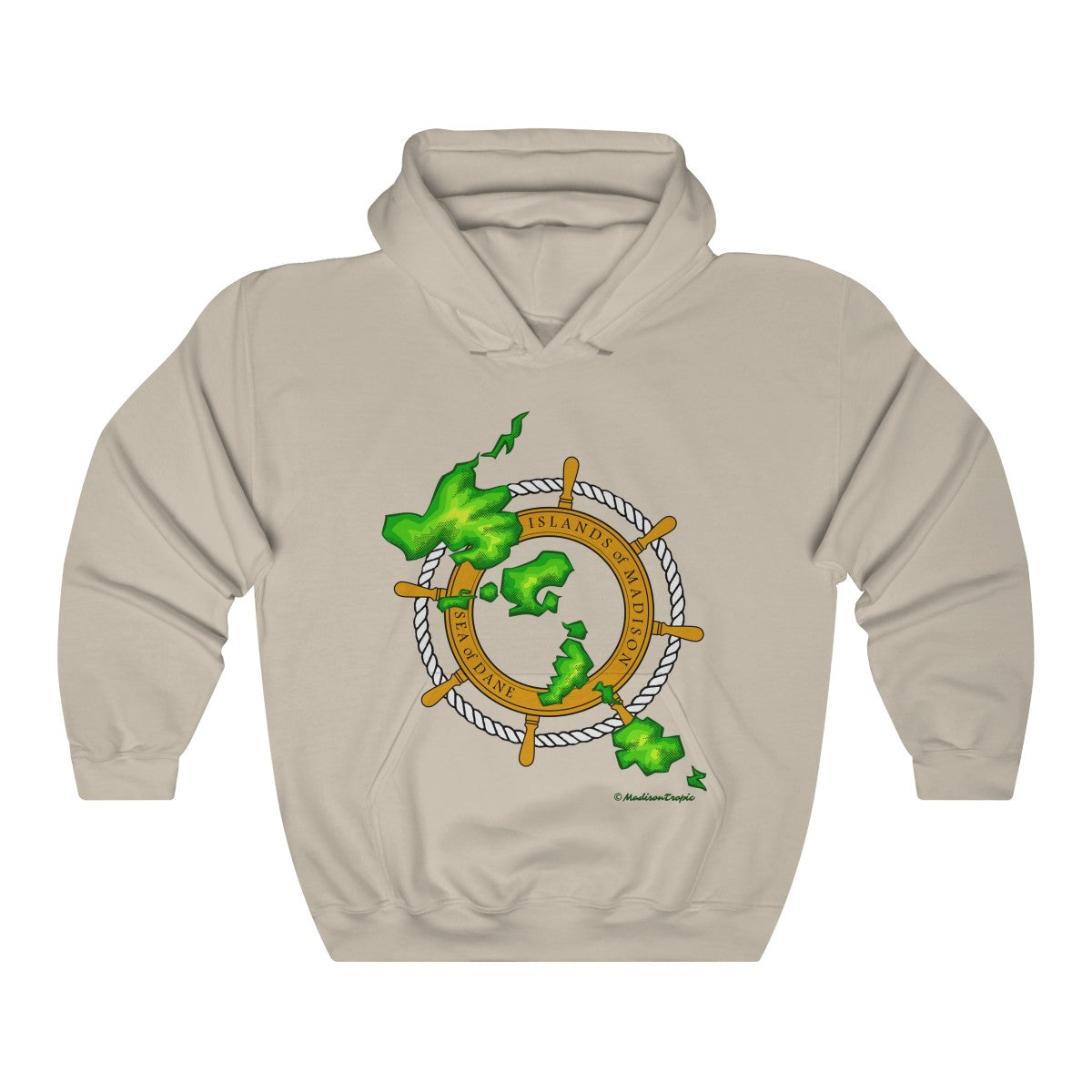 Island Wheel Unisex Heavy Blend™ Hooded Sweatshirt - The Mad Tropic