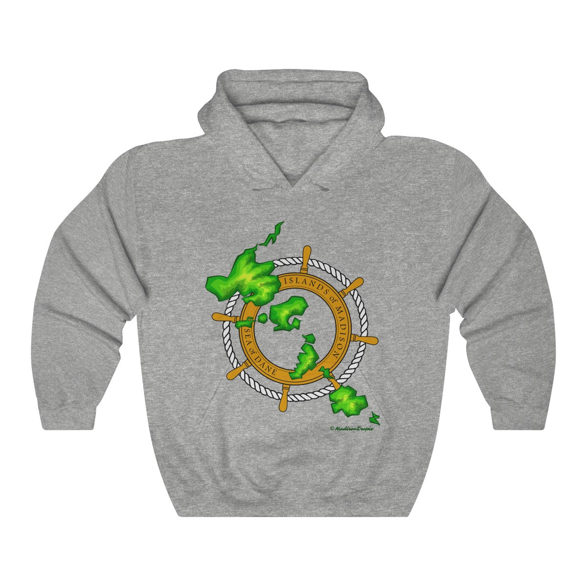 Island Wheel Unisex Heavy Blend™ Hooded Sweatshirt - The Mad Tropic