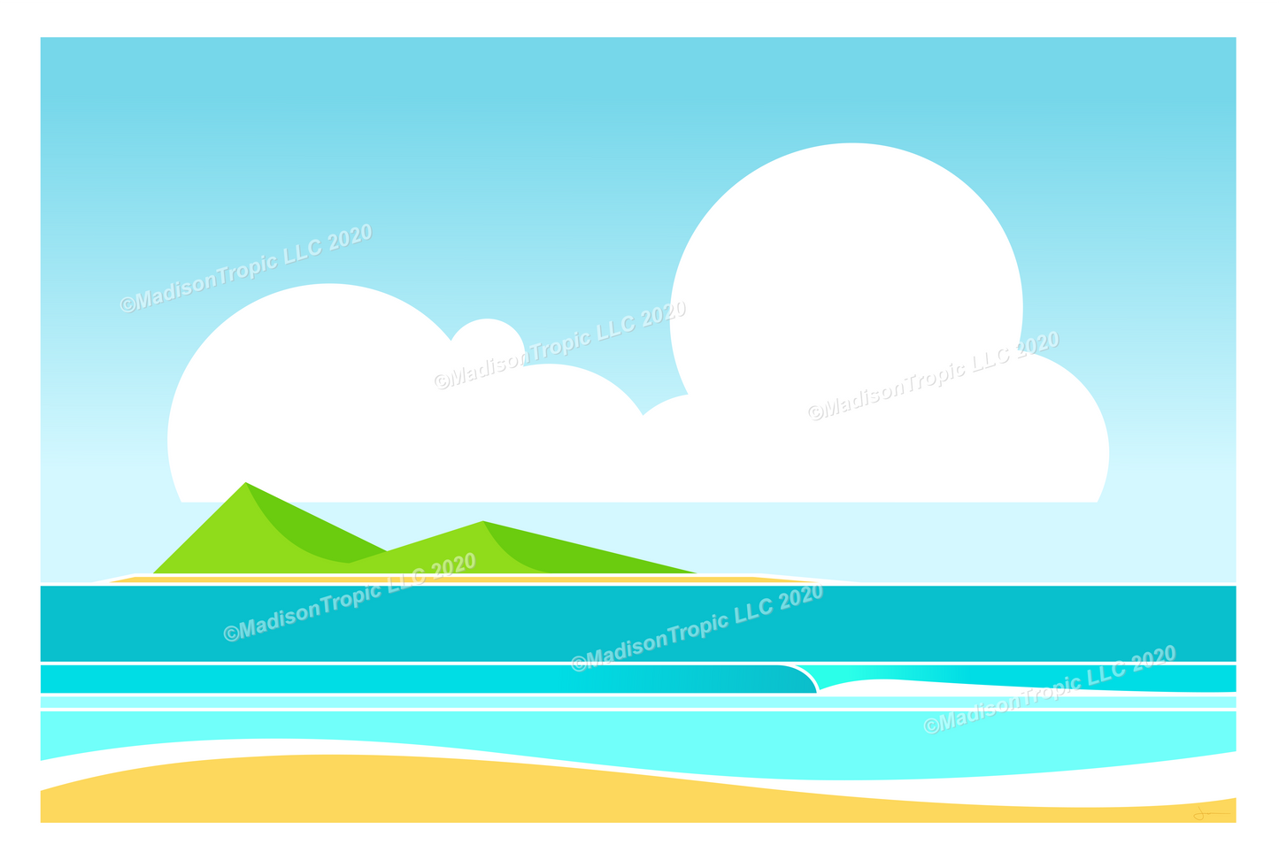 Beach View Poster - The Mad Tropic