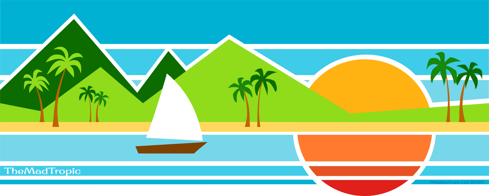 Tropic Sundown Short-Sleeve T-Shirt - The Mad Tropic