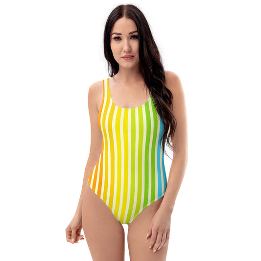 Tropic Stripe Vertical One-Piece Swimsuit