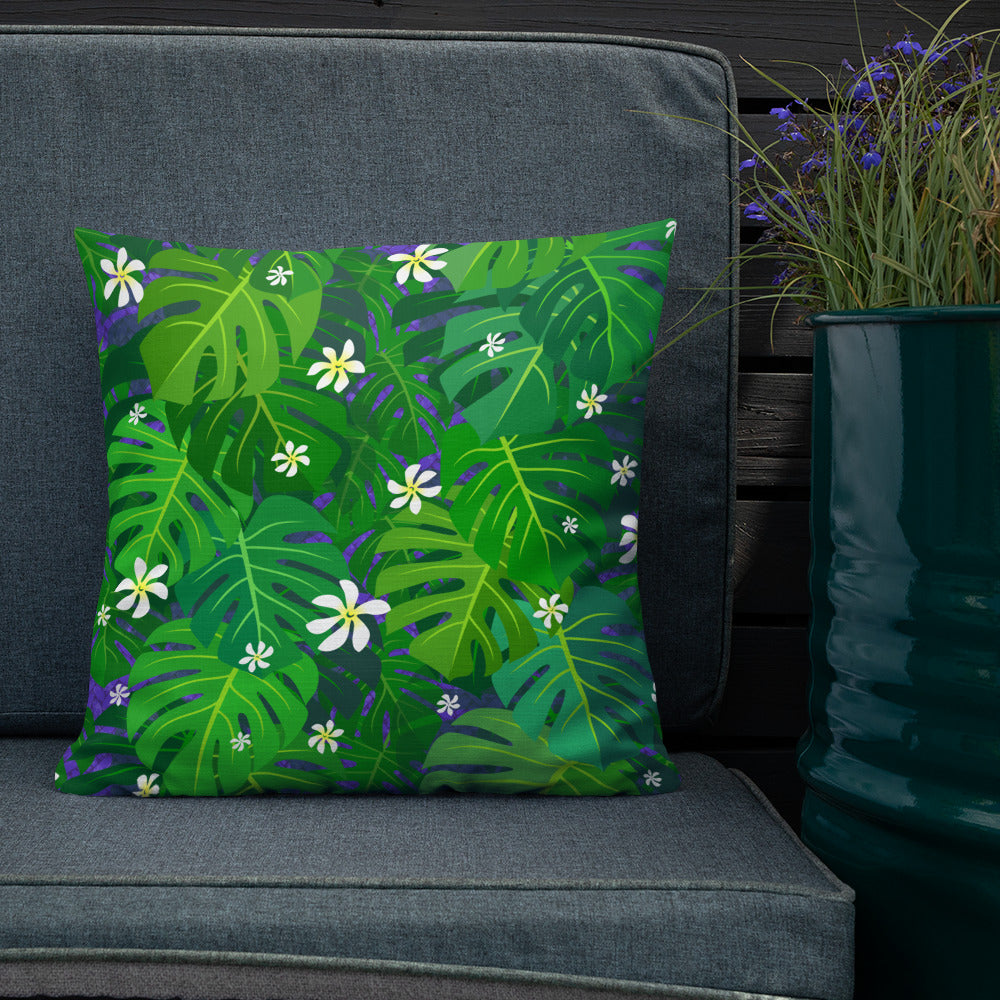 Moody Monstera Premium Pillow