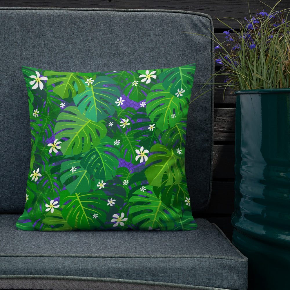 Moody Monstera Premium Pillow