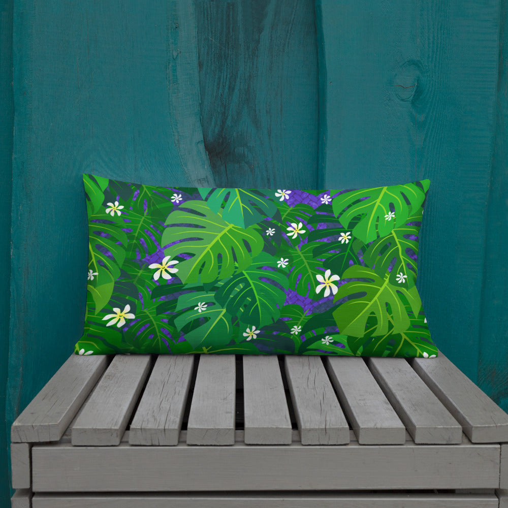 Moody Monstera Premium Pillow
