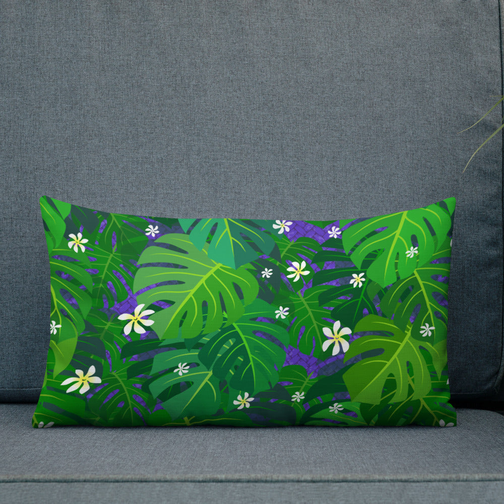 Moody Monstera Premium Pillow