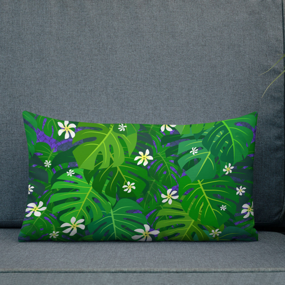 Moody Monstera Premium Pillow