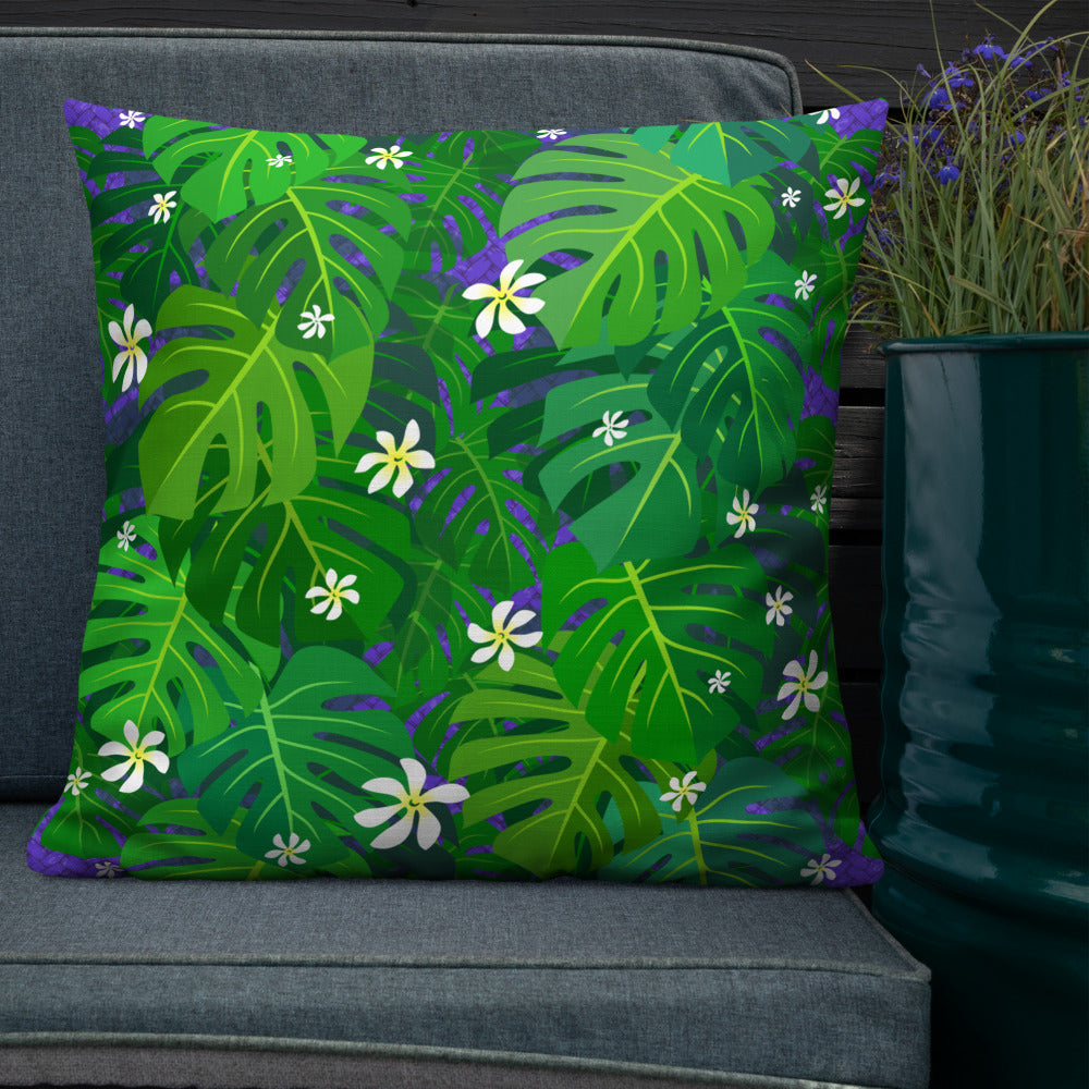 Moody Monstera Premium Pillow