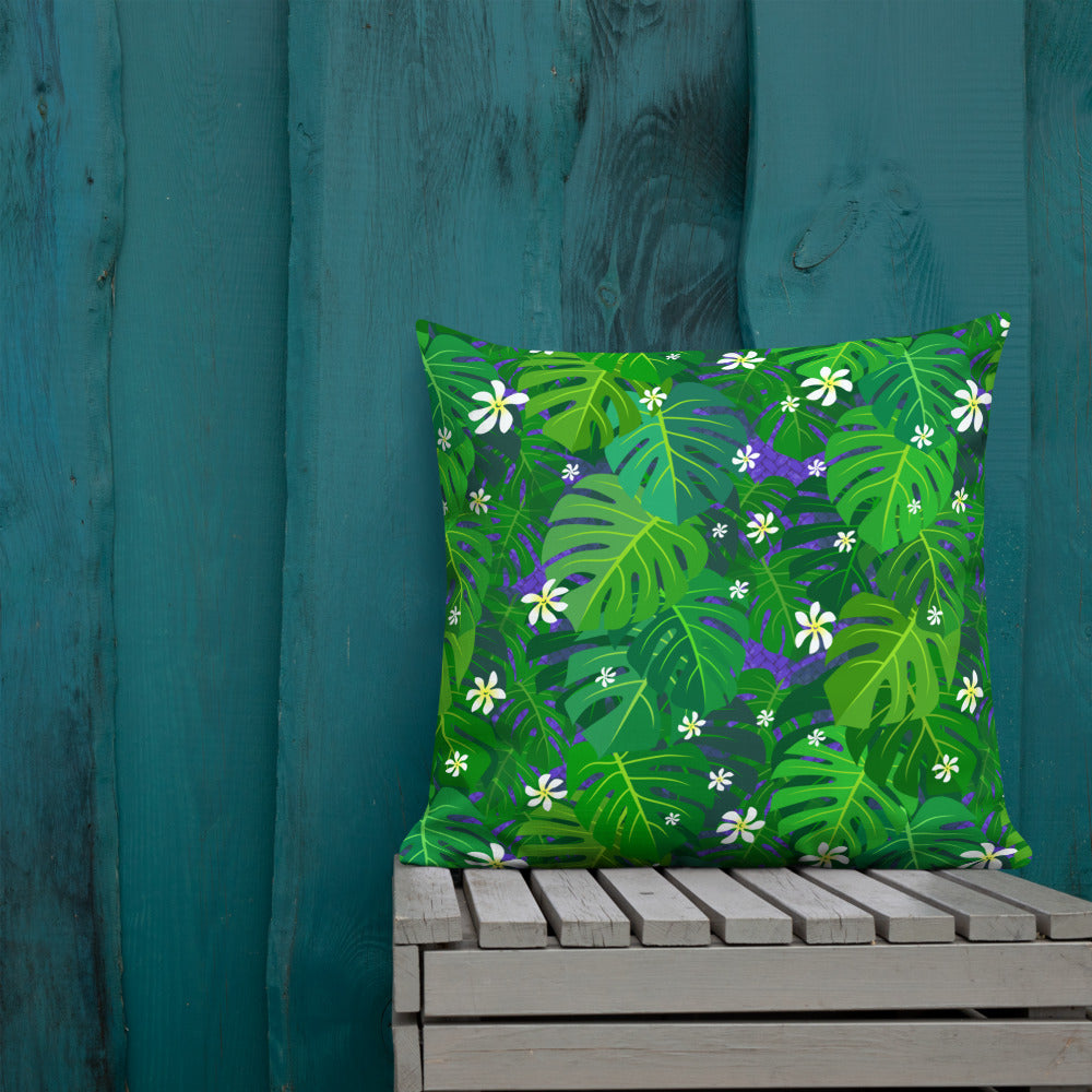 Moody Monstera Premium Pillow