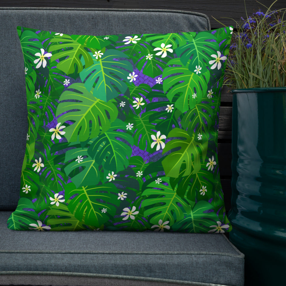 Moody Monstera Premium Pillow