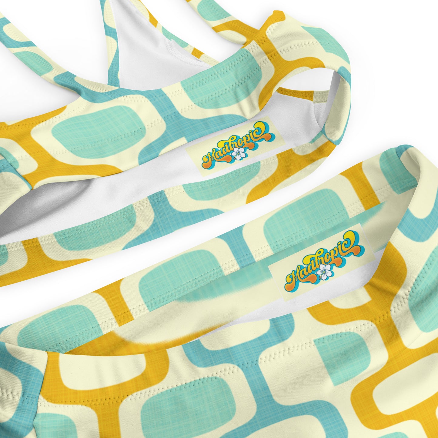 Marigold Lagoon Whatco Recycled high-waisted bikini