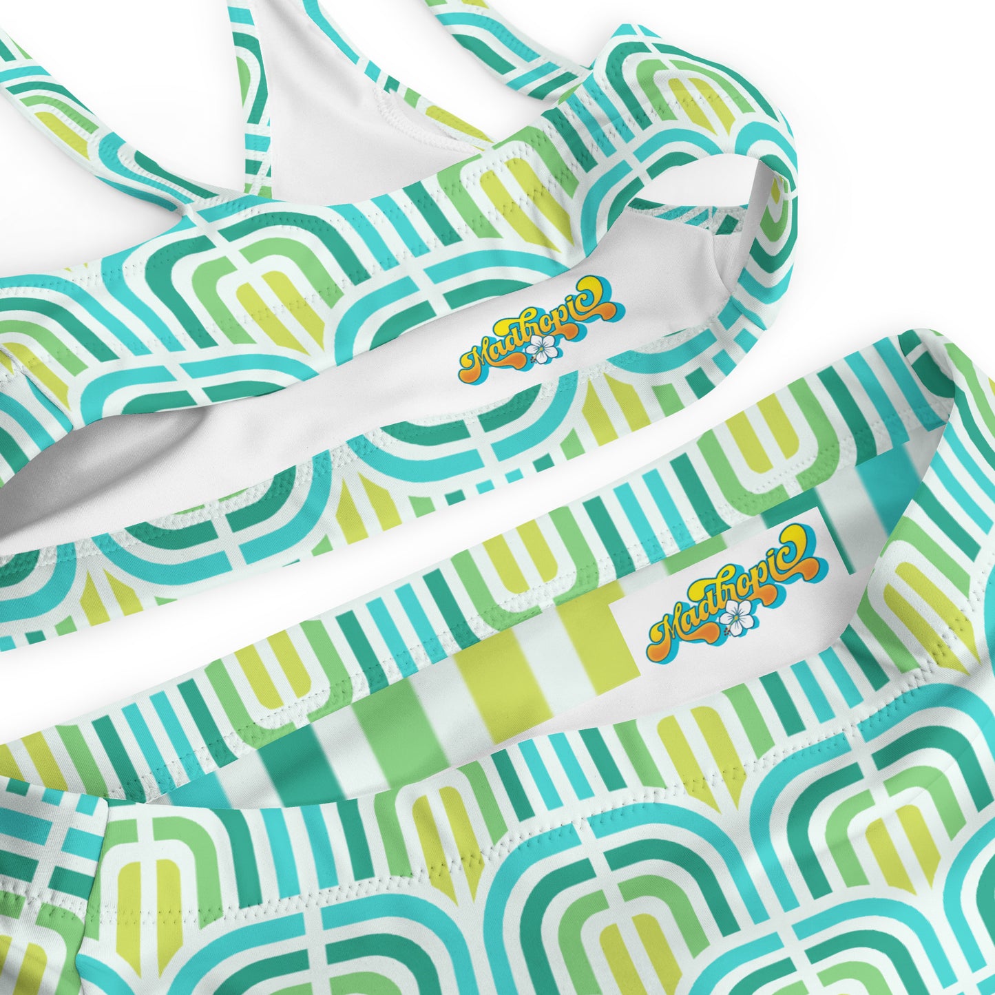 '77 Hustle Sea Garden Recycled high-waisted bikini