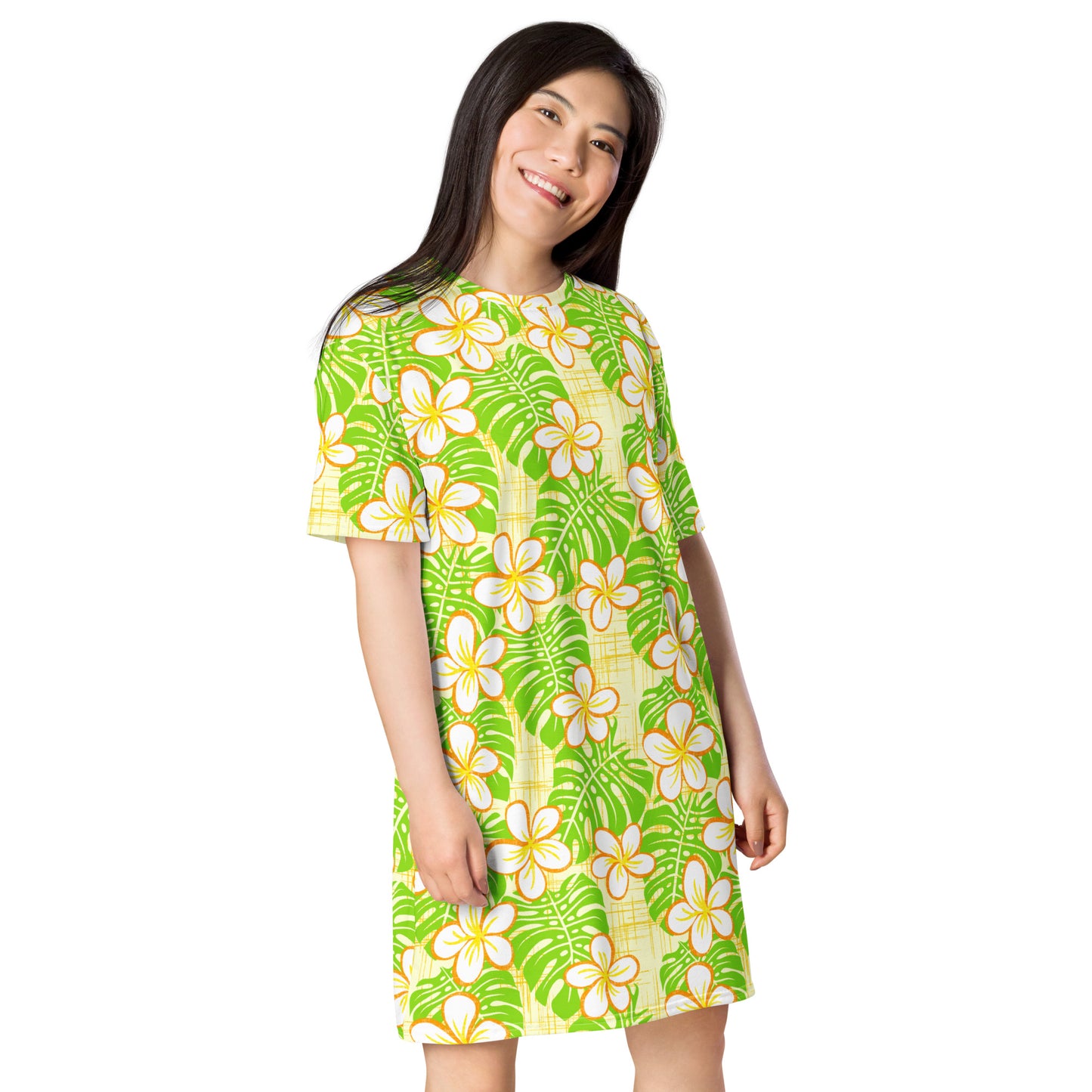 Garden Edge Summer Beach T-shirt dress
