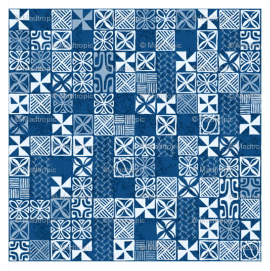 Classic Oceanic Blue Tapa Leggings - The Mad Tropic