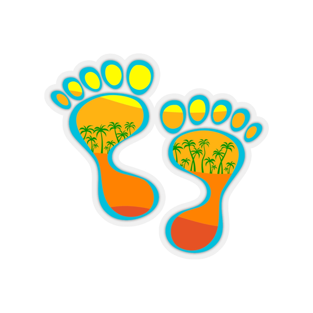Warm Feet Kiss-Cut Stickers - The Mad Tropic