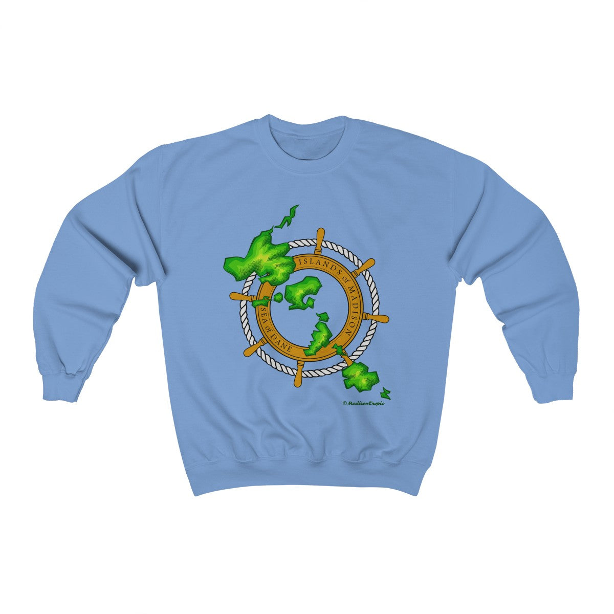 Island Wheel Unisex Heavy Blend™ Crewneck Sweatshirt - The Mad Tropic