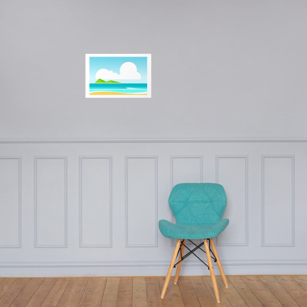 Beach View Poster - The Mad Tropic